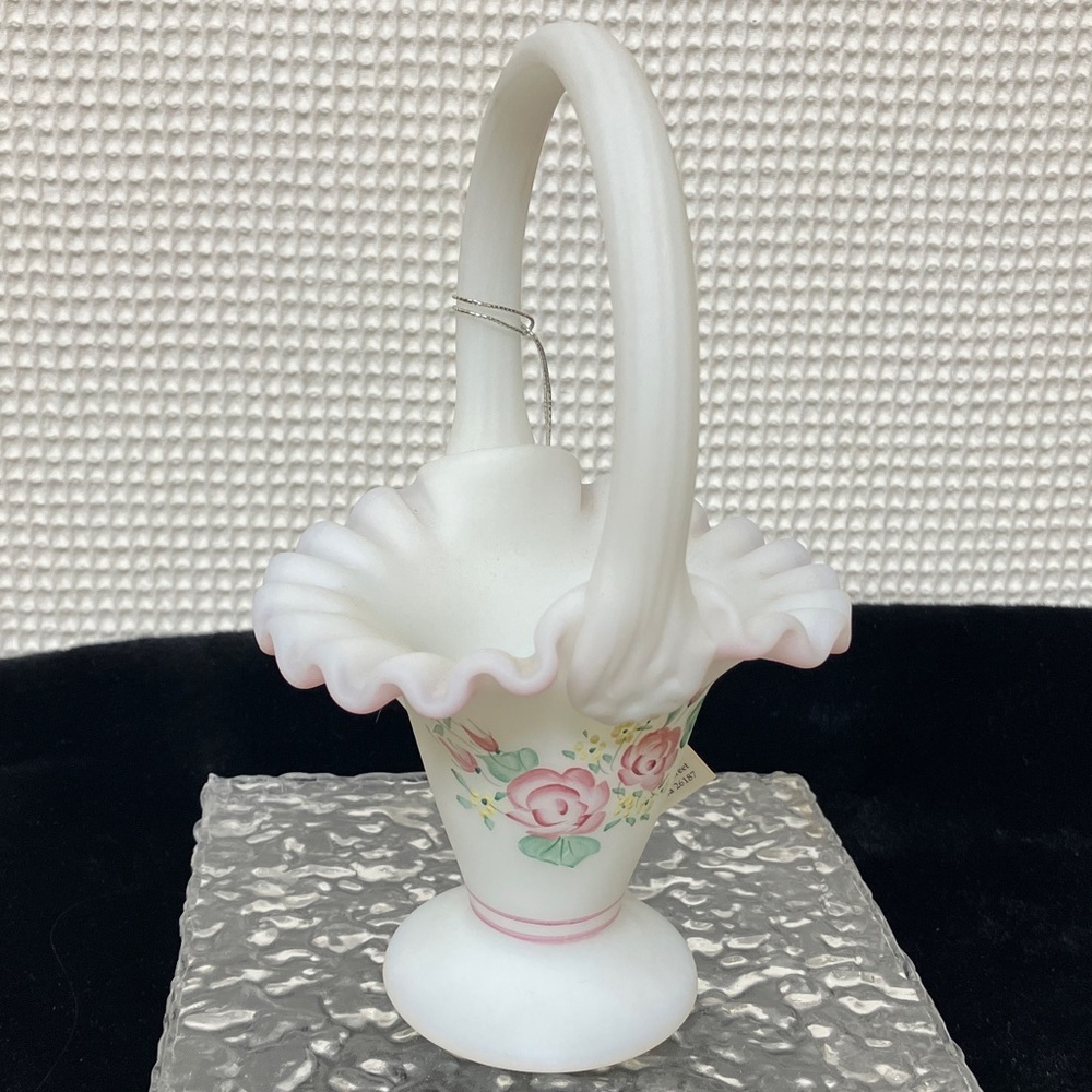 Fenton “Rose Garden” Floral Basket - Picture 3 of 11
